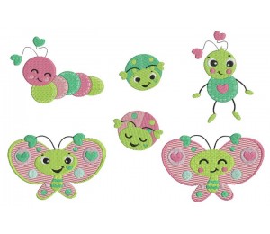 Stickserie - Frühlingskäfer